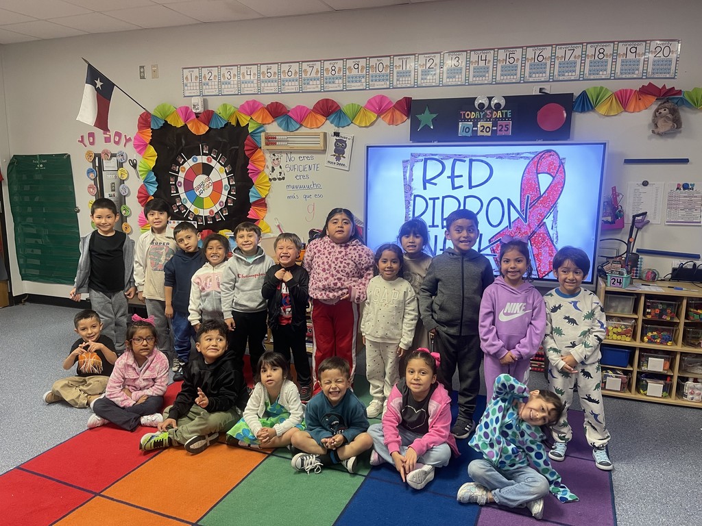 students posing for picture red ribbon week