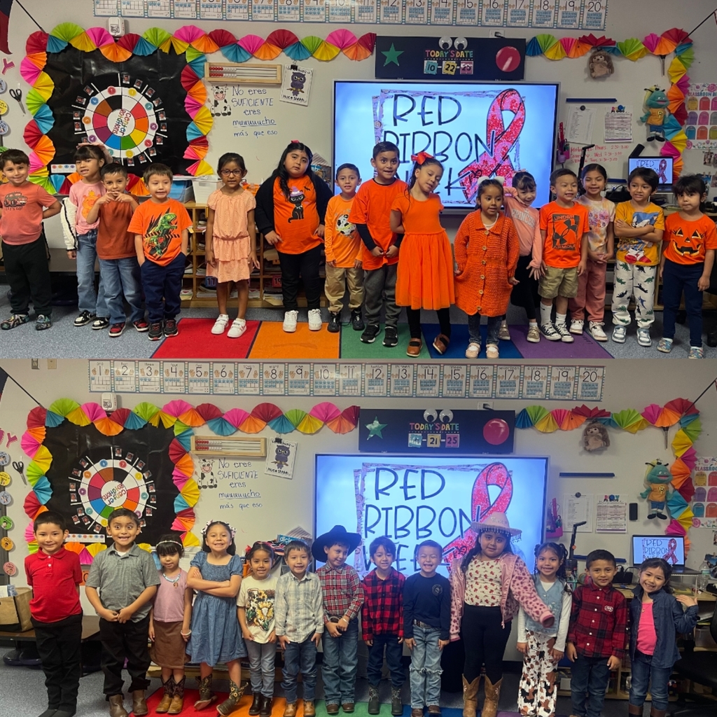 students posing for picture red ribbon week