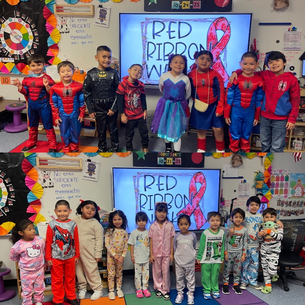 students posing for picture red ribbon week
