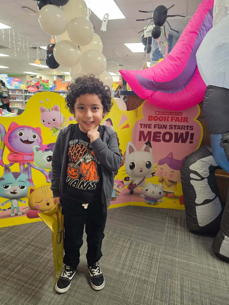 students at book fair