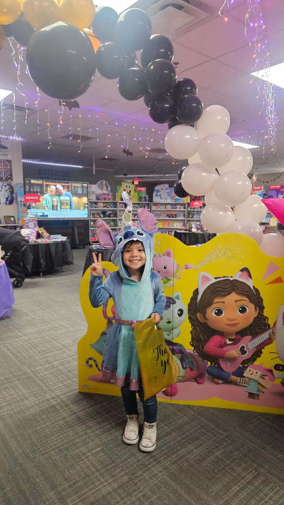 students at book fair