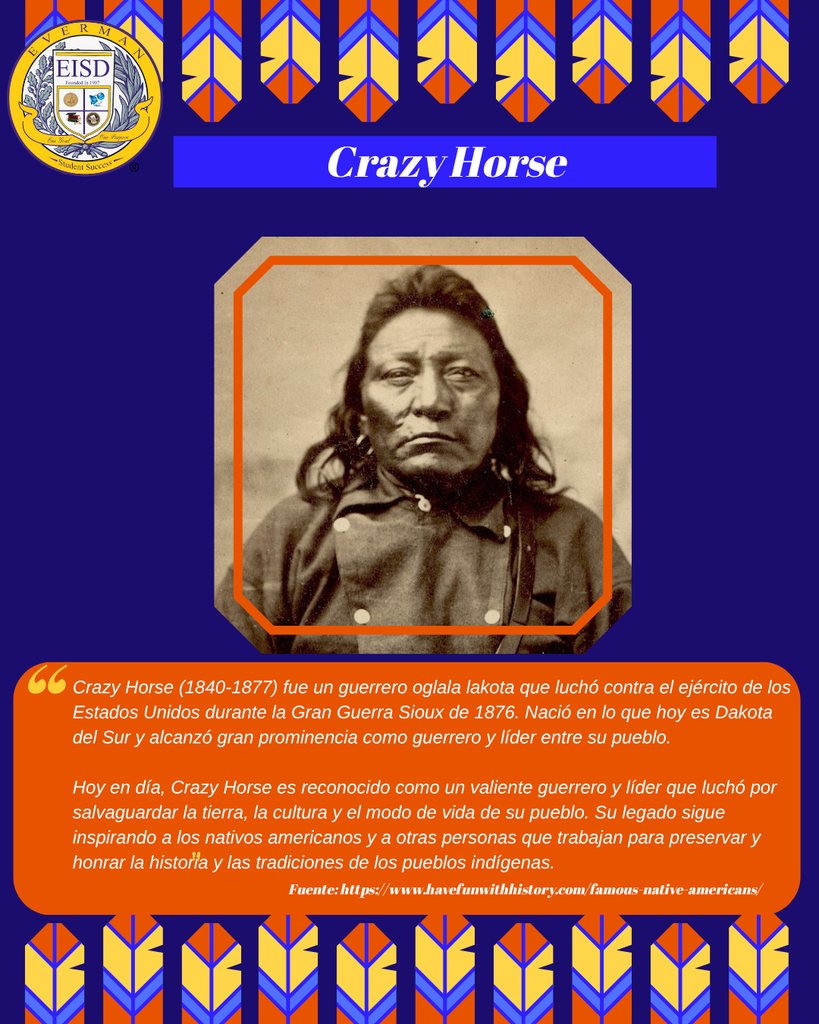 Honoring Crazy Horse (Tȟašúŋke Witkó) — the fearless Oglala Lakota leader who fought to protect his people’s land and way of life. His courage and spirit remind us that true strength comes from purpose and love for one’s people.