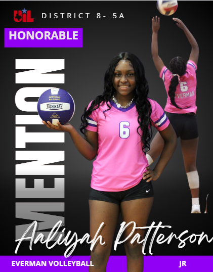 First Team All-District: Braelynn Ocheskey (Junior) Second Team All-District: Zyriah Kelly (Junior) Second Team All-District: Cyeli Andrews (Sophomore) Honorable Mention: Aaliyah Patterson (Junior) Honorable Mention: Carsyn Smith (Freshman) Academic All-District: Jariah Brown, Braelynn Ocheskey, Carsyn Smith, Arely Revilla Cisneros, Cyeli Andrews, Aaliyah Patterson, Valentina Perez, Jaeila Bird, and Yamilley Santos Silva