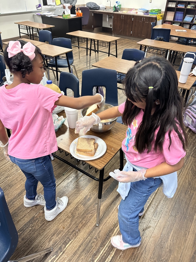 Cooking club making french toast! yum 