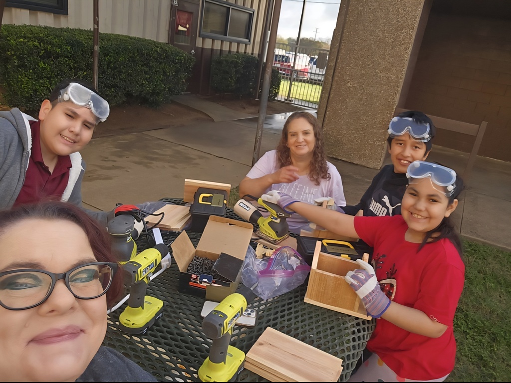 Hommel Construction club is making progress on our bird houses!