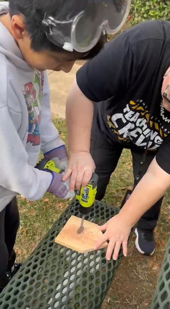 Hommel Construction club is making progress on our bird houses!