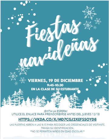 Holiday Parties Flyer Spanish