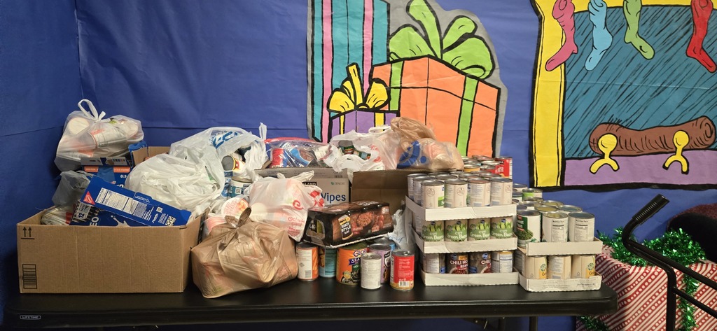 Hommel students and the Hommel Hope Squad were able to collect 386 items donated to our holiday food drive! 