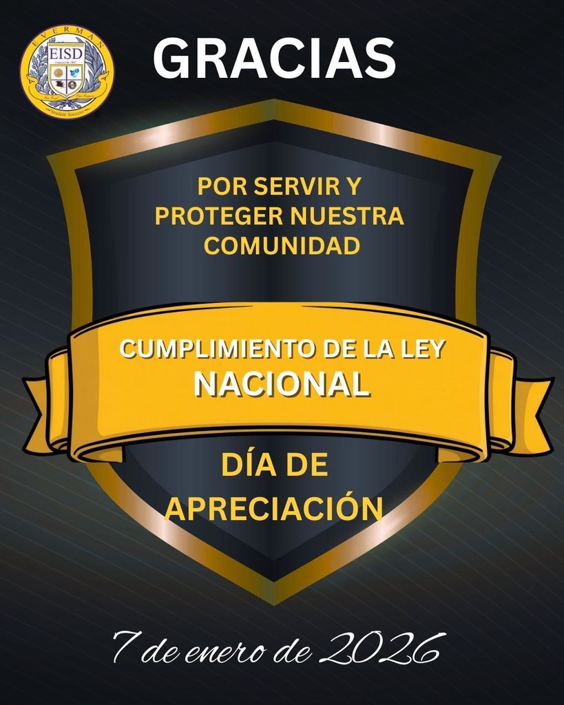 Today, on National Law Enforcement Appreciation Day (January 7, 2026), we thank the dedicated men and women of the Everman Police Department for their service, courage, and commitment to keeping our community safe. 💙🚓 #LawEnforcementAppreciationDay