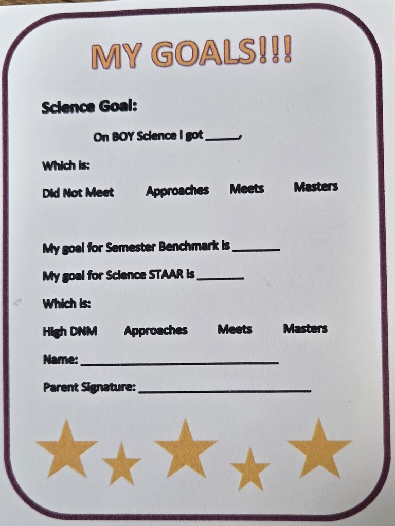 Parents, ask your child about their goals! 