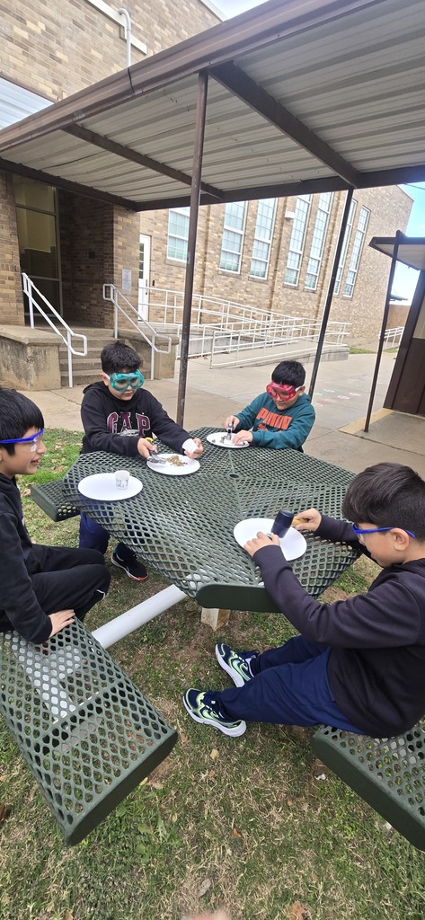 Mrs. Harkless's 5th grade science classes created sedimentary rocks today.  They used the principles of erosion,  friction,  heat and compression in this fun and messy lab.   