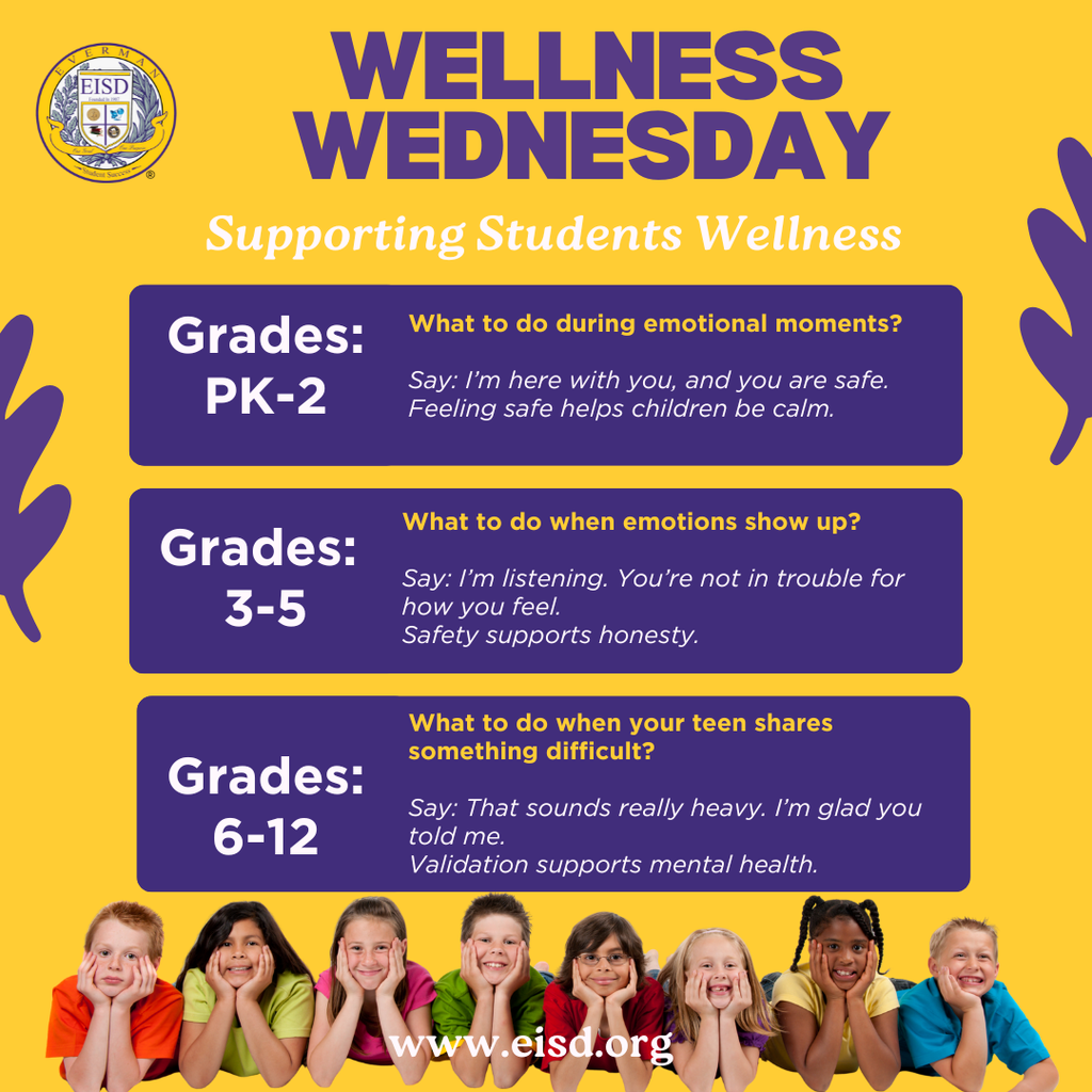 Supporting student wellness starts with how we respond in emotional moments. From PK–12, simple, reassuring words can help students feel safe, heard, and validated. When students feel safe, they can grow.