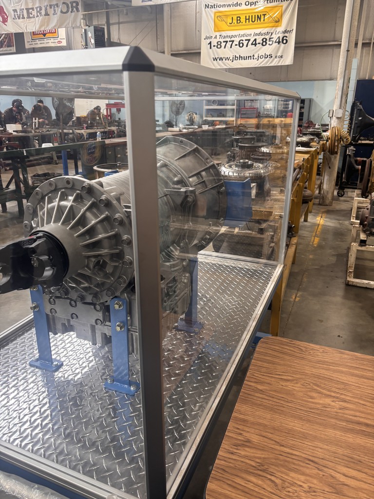 Machinery displayed during the visit.