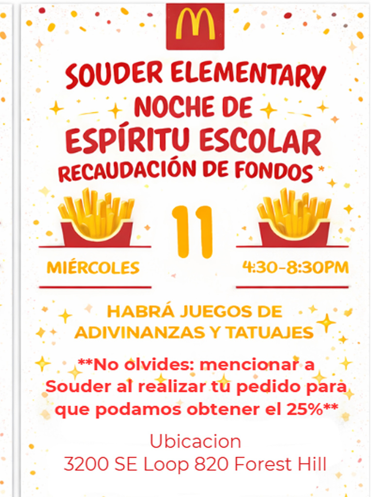 Everman ISD+SouderElementaryFundraiser