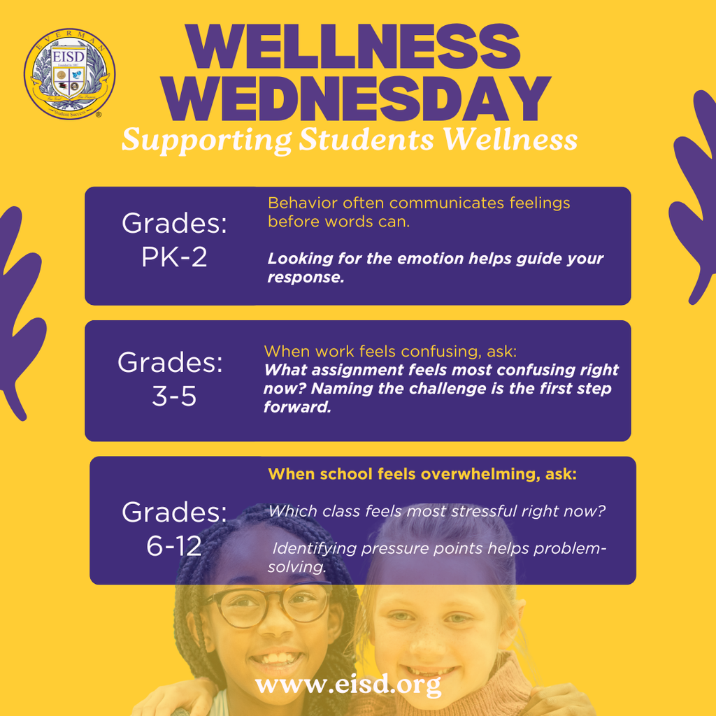 💛 Wellness Wednesday 💜 Behavior often communicates feelings before words can. When students seem overwhelmed or confused, asking the right questions helps uncover what they need most.  Understanding leads to support—and support leads to growth.