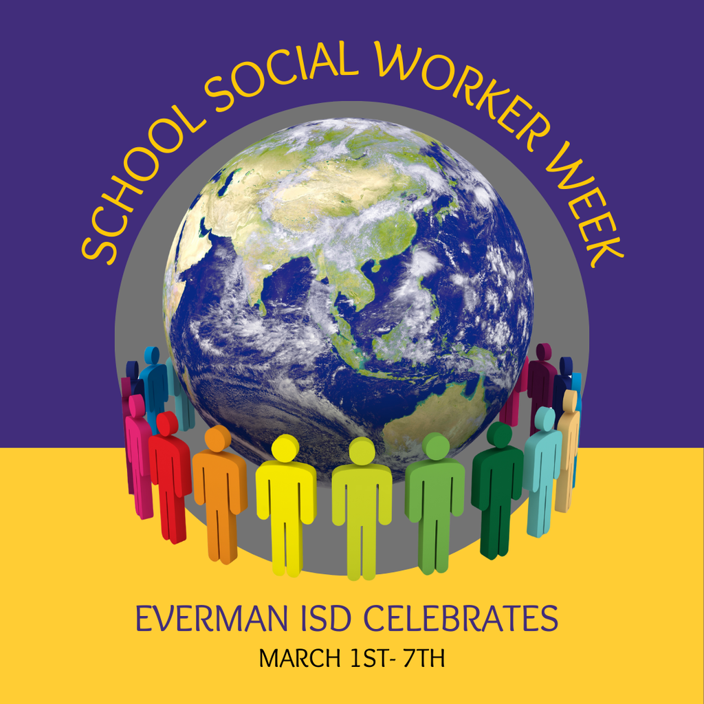 Everman ISD proudly celebrates our School Social Workers who support the whole child every day. From strengthening families to advocating for student well-being, their compassion and dedication make a lasting difference in the lives of our students and campuses.  Thank you for being a steady source of support, care, and connection. We appreciate all you do! 🌟  #EvermanISD #SchoolSocialWorkerWeek #WholeChild #StudentSupport #EISDProud