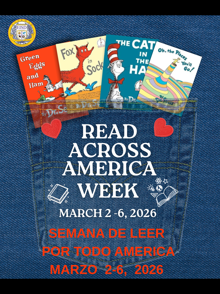 This week, we’re celebrating the joy of reading and the power of literacy across Everman ISD! From guest readers and themed dress-up days to classroom story time, our students are turning pages and opening doors to new adventures.  Reading builds imagination, strengthens vocabulary, and creates lifelong learners — and we are proud to foster a love of books in every classroom, every day. ❤️  Tell us in the comments: What was your favorite childhood book? 📖👇  #EvermanReads #ReadAcrossAmerica #LiteracyMatters #BulldogPride