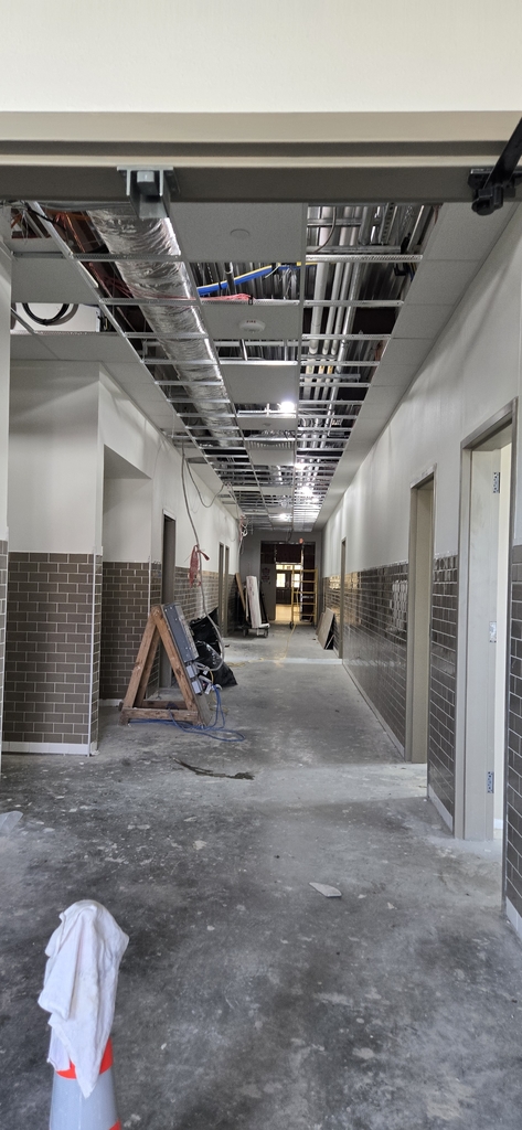 Hommel's Site Based Decision Making Committee was given the opportunity to walk through and discuss current construction progress.