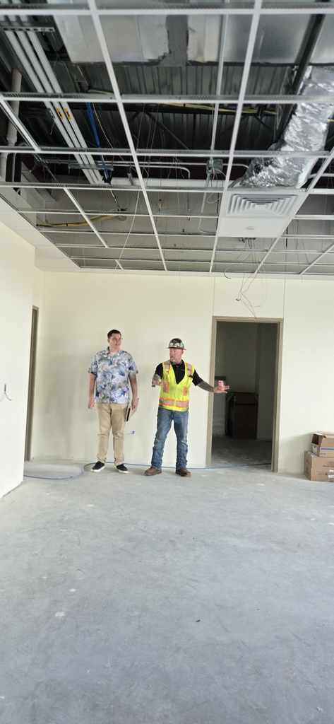 Hommel's Site Based Decision Making Committee was given the opportunity to walk through and discuss current construction progress.