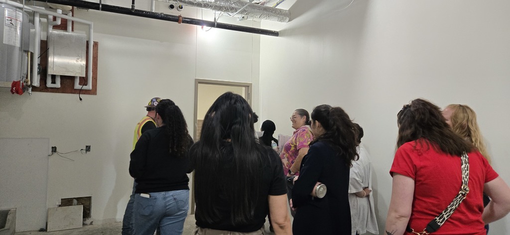 Hommel's Site Based Decision Making Committee was given the opportunity to walk through and discuss current construction progress.