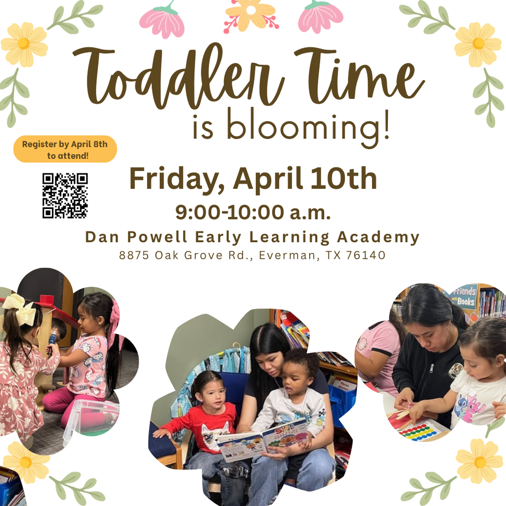 Toddler Time April 10th from 9-10 am