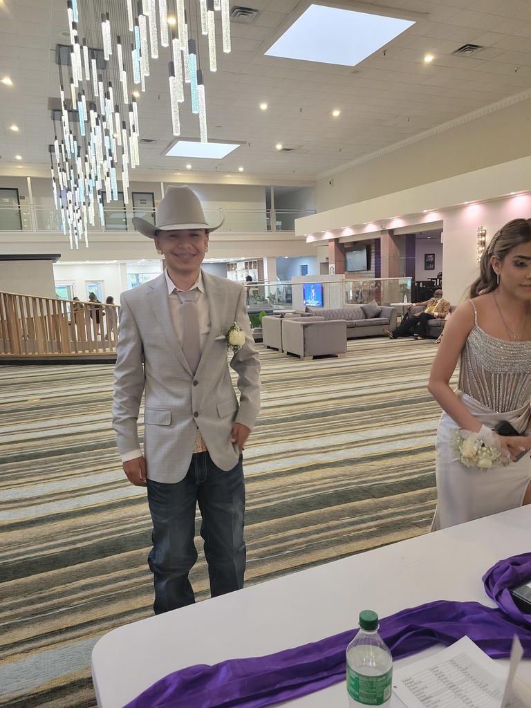 Student in prom attire