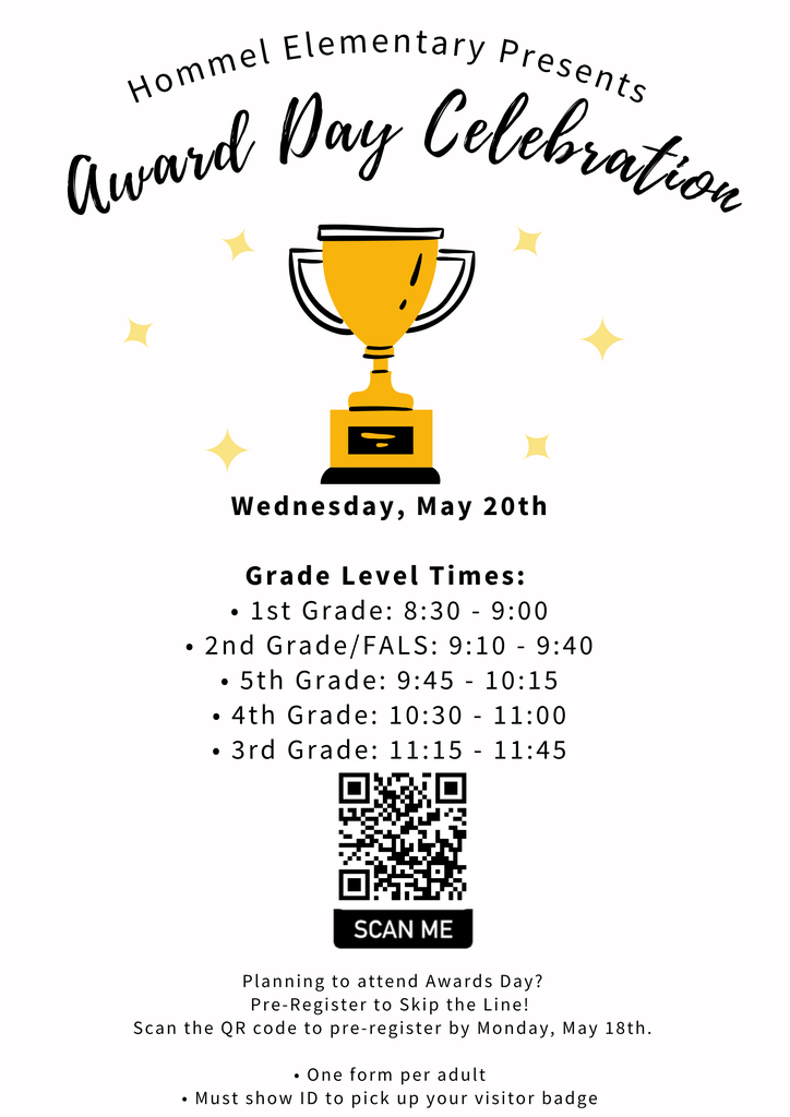 award day, celebrations, may 20, 1st *830-9:00, 2nd/Fals: 9:10-9:40, 5th: 9:45-10:15, 4th 10:30-11:00, 3rd 11:15-11:45