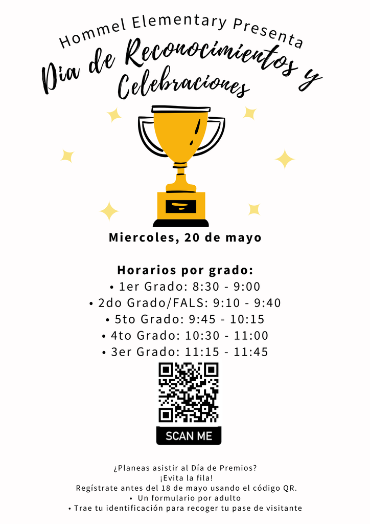 award day, celebrations, may 20, 1st *830-9:00, 2nd/Fals: 9:10-9:40, 5th: 9:45-10:15, 4th 10:30-11:00, 3rd 11:15-11:45
