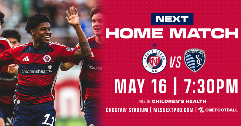 Next Home Match May 16 7:30PM Choctaw Stadium