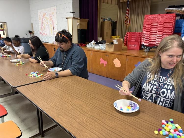 Staff chopsticks competition