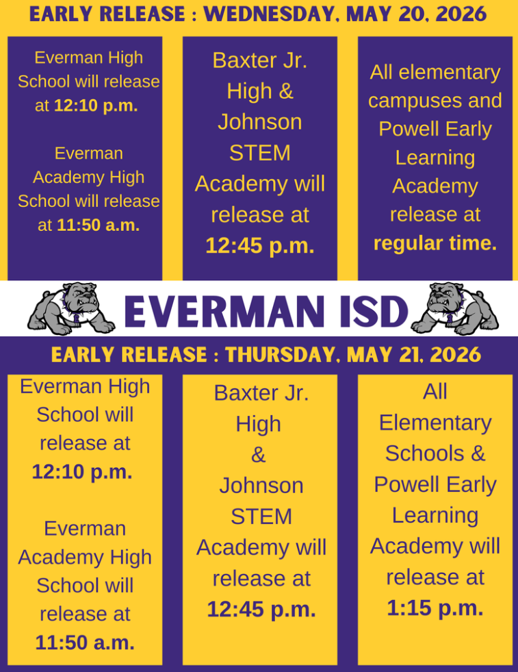 Early Release @ 12:45PM