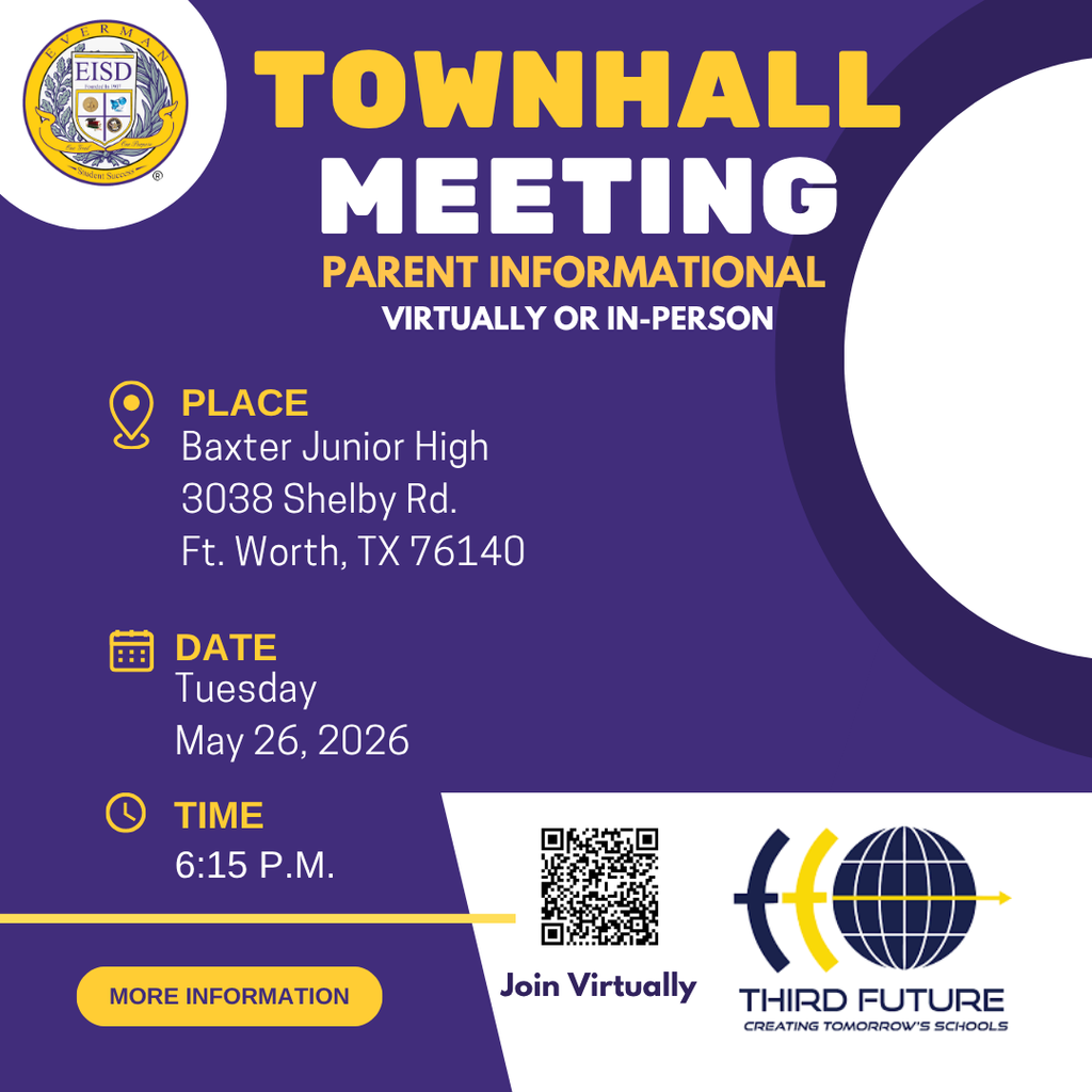 Parents and families are invited to join us for an important informational update and town hall discussion.  Attend in person or online for your convenience.  