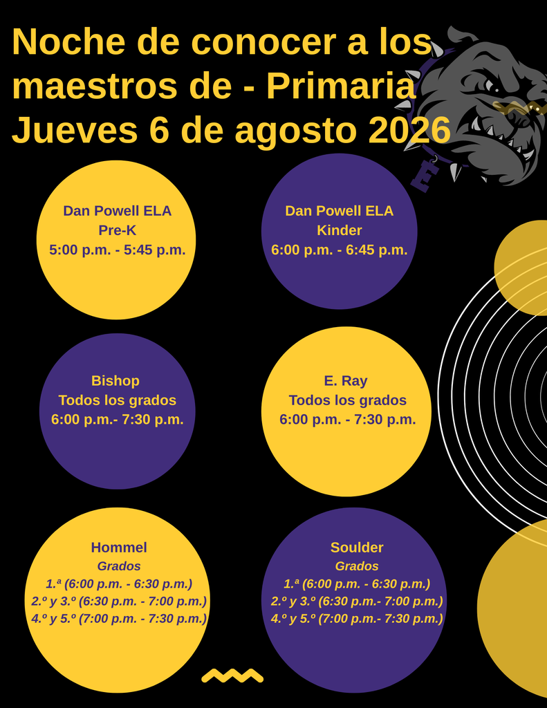 Join us for Elementary Meet the Teacher Night and kick off an exciting new school year! This is a great opportunity for students and parents to meet their teacher, visit classrooms, learn about expectations, and get ready for a successful year.