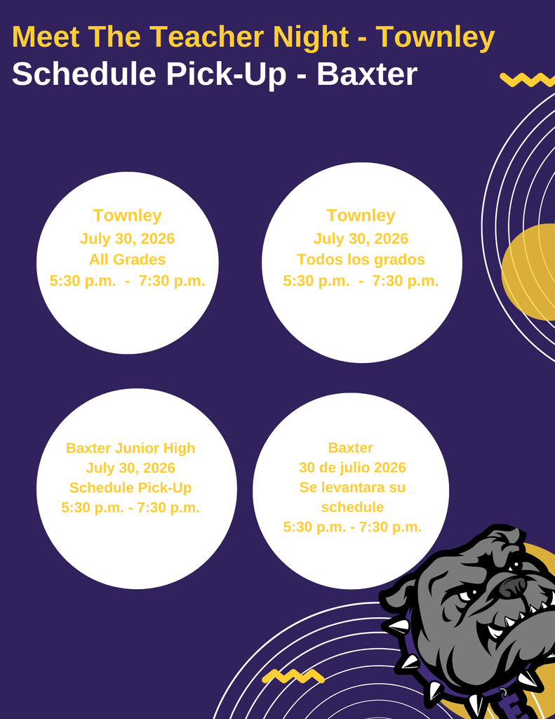 Townley July 30, 2026 All Grades 5:30 p.m. - 7:30 p.m.