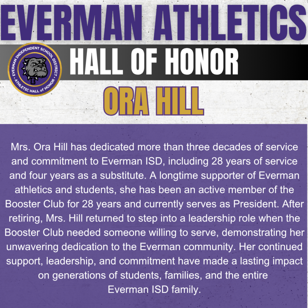 Everman ISD+Hall of Honor_Mrs. Hill