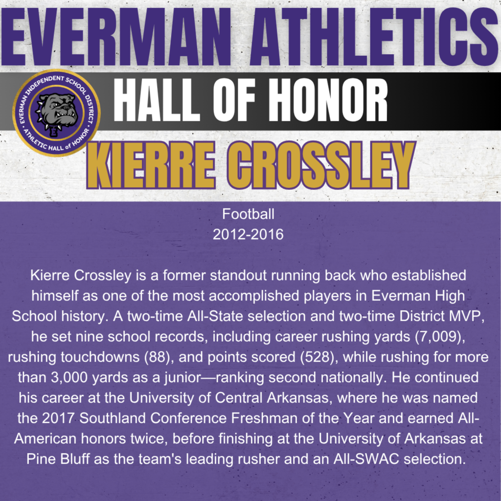 Everman ISD+Hall of Honor_Kierre Crossley