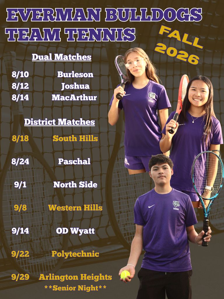 EHS Tennis Schedule 2026