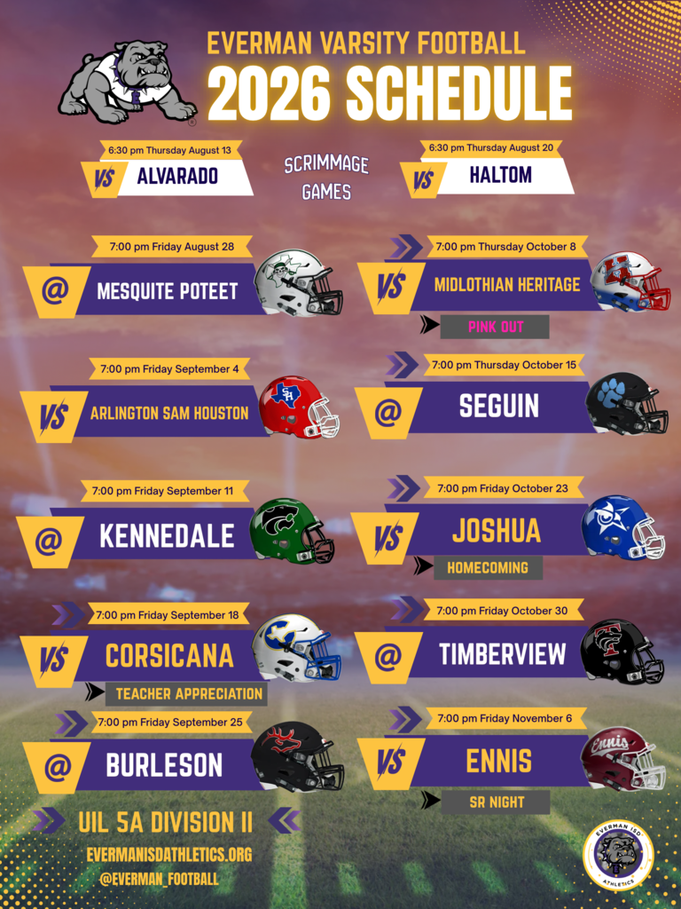 EHS Varsity Football Schedule