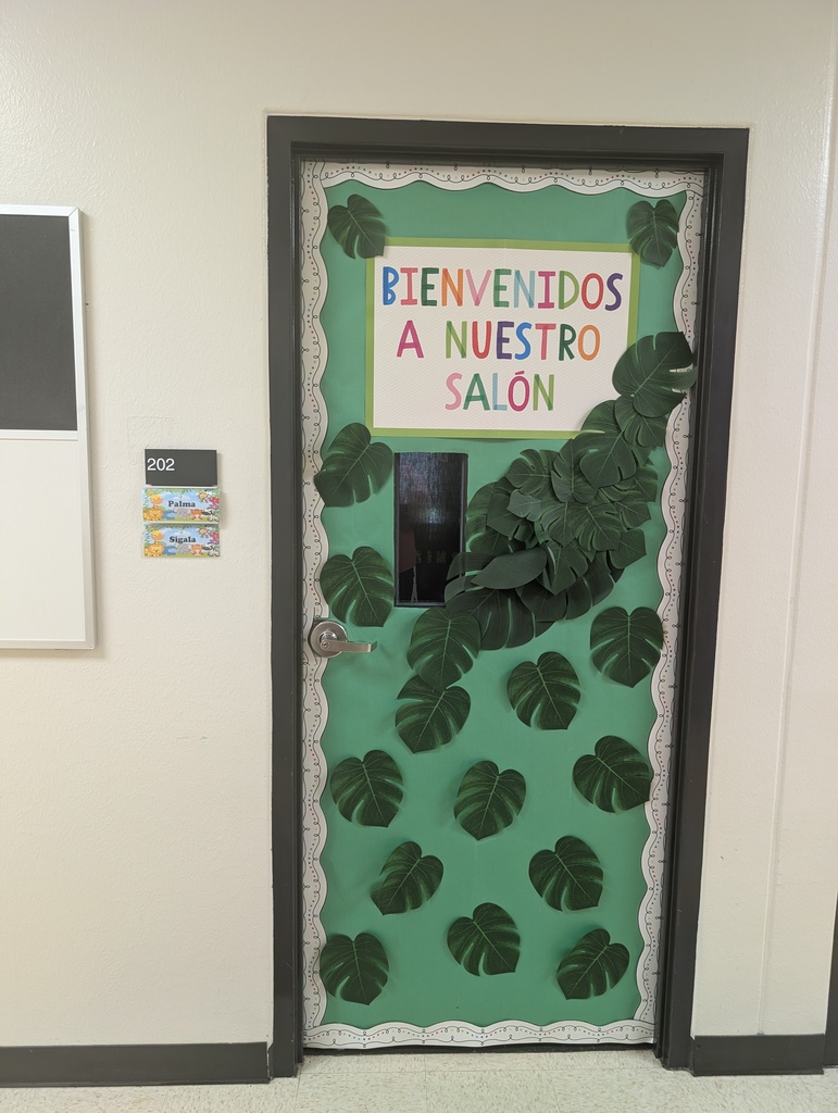 Jungle themed door.
