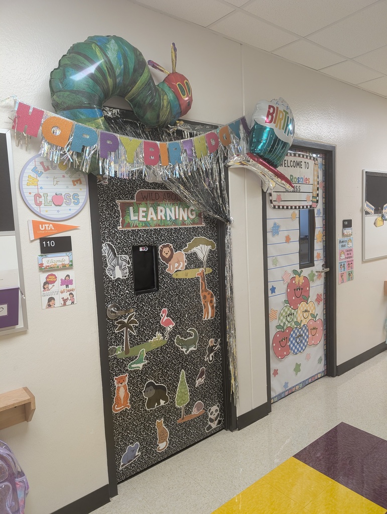 Vibrant door decorations.