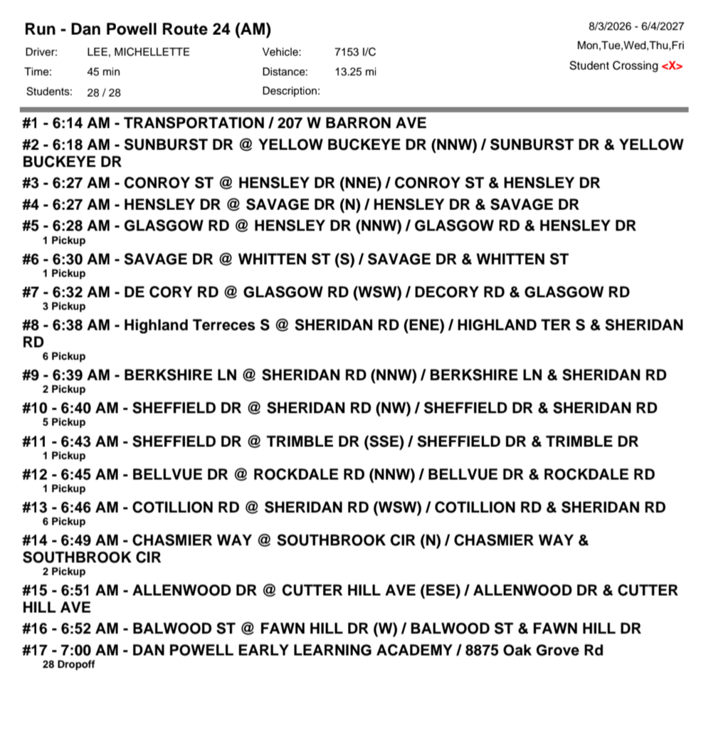 Bus route 24
