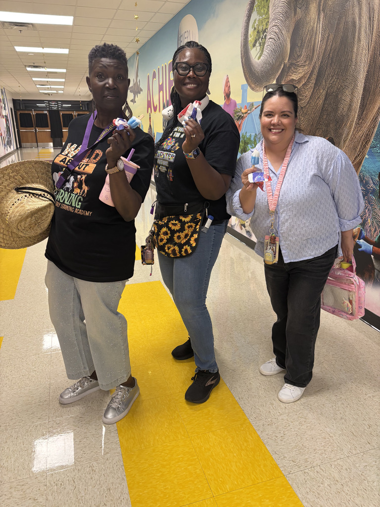 Teachers with popsicles. 