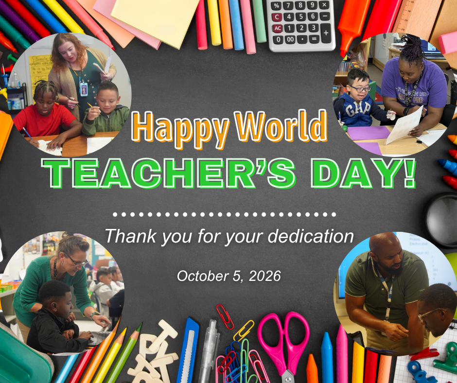 Happy World Teachers’ Day — October 5! 💛💙🌎🍎  Today, Everman ISD joins communities around the world in celebrating the incredible educators who inspire, encourage, and empower students every day!  Our teachers do so much more than teach lessons—they build confidence, spark curiosity, nurture dreams, and help prepare our students for bright futures.  To our outstanding EISD teachers: THANK YOU for your passion, dedication, patience, and unwavering commitment to every student you serve. Your impact reaches far beyond the classroom, and we are grateful for all you do! 🌟  Join us in celebrating the amazing teachers who make a difference across Everman ISD! 👏💙💛  #EvermanISD #WorldTeachersDay #ThankATeacher #EISDTeachers #EISDProud