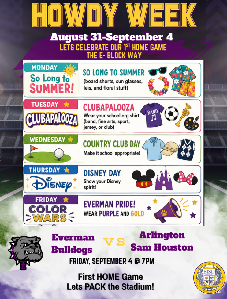 Howdy Week August 31st - September 4th