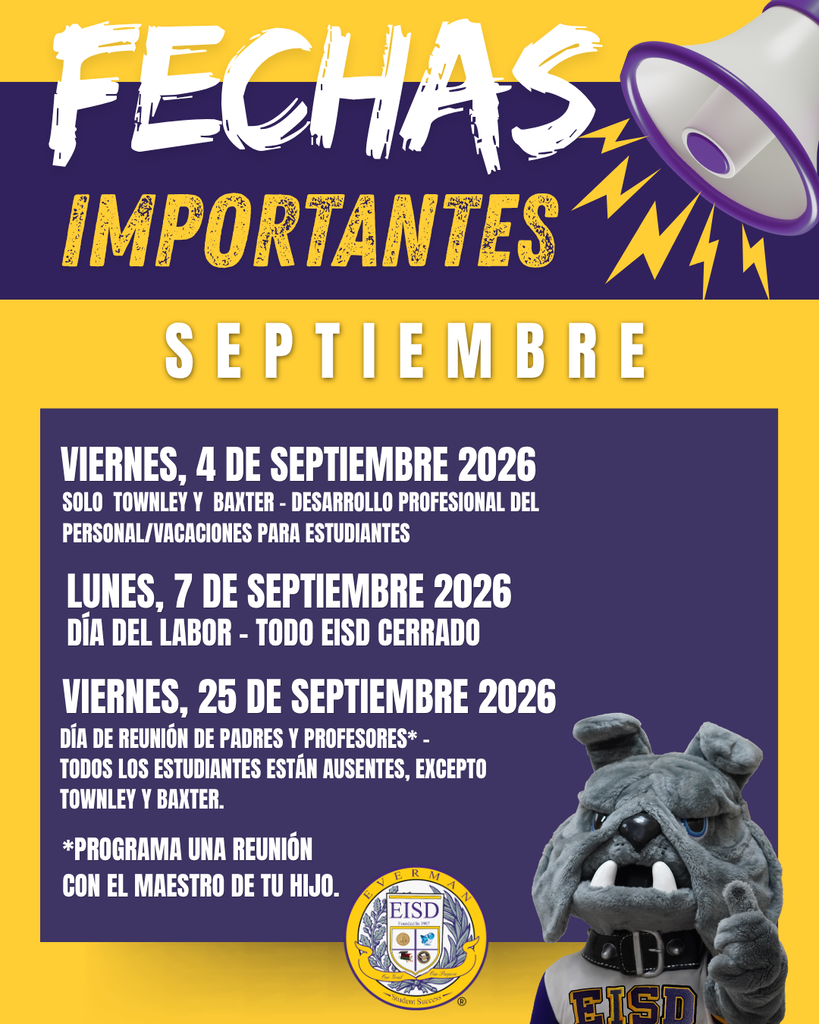 Mark Your Calendar: September Important Date Spanish