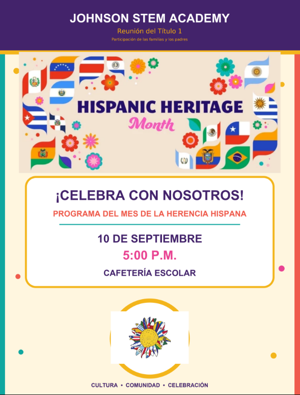 Title 1 Parent Meeting & Hispanic Heritage Month Program
