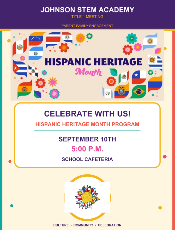 Title 1 Parent Meeting & Hispanic Heritage Month Program