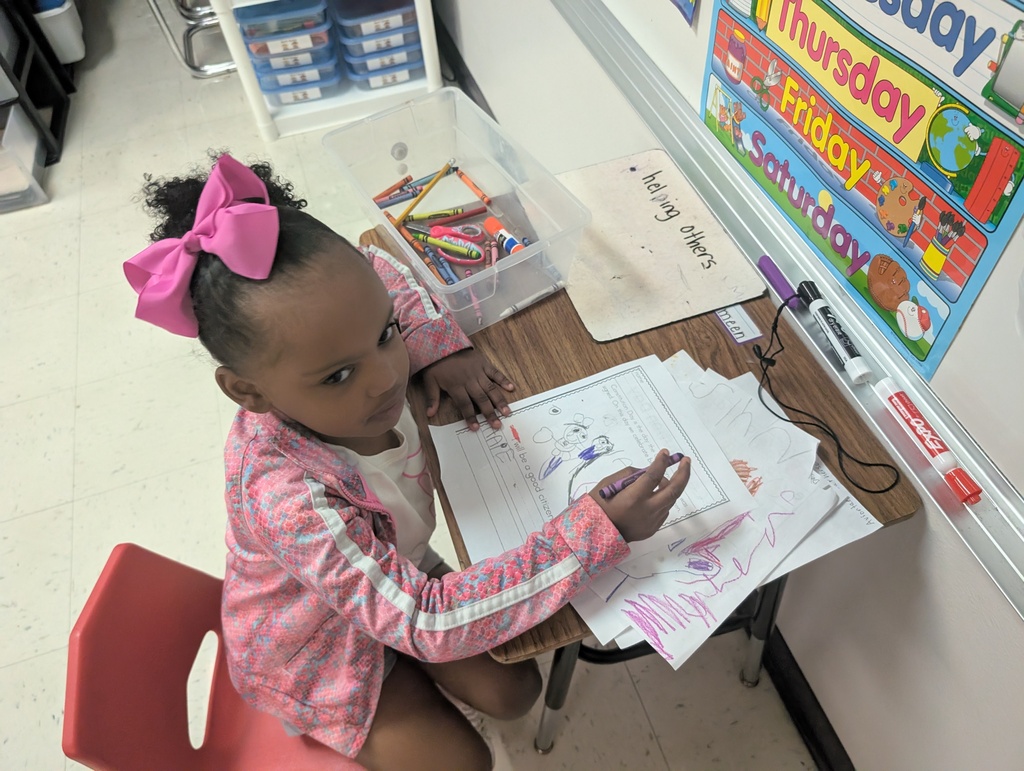 Student writing about helping others
