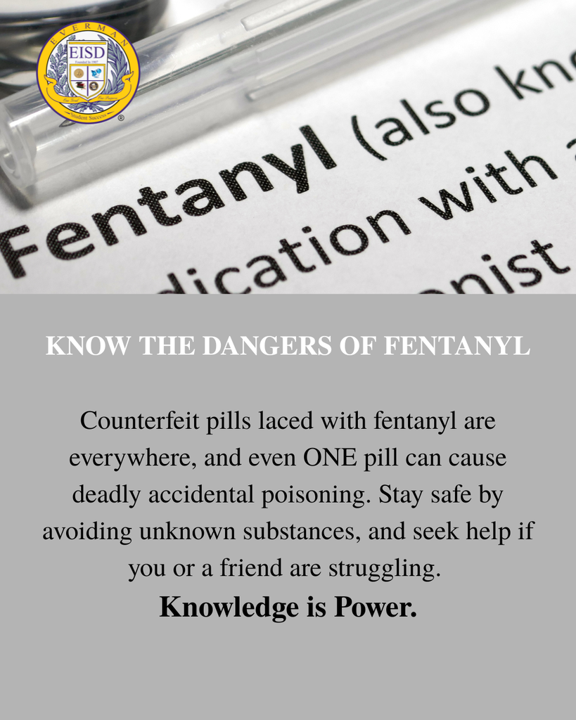October is Fentanyl Awareness Month. Counterfeit pills laced with fentanyl are everywhere, and even ONE pill can cause deadly accidental poisoning. Stay safe by avoiding unknown substances, and seek help if you or a friend are struggling.