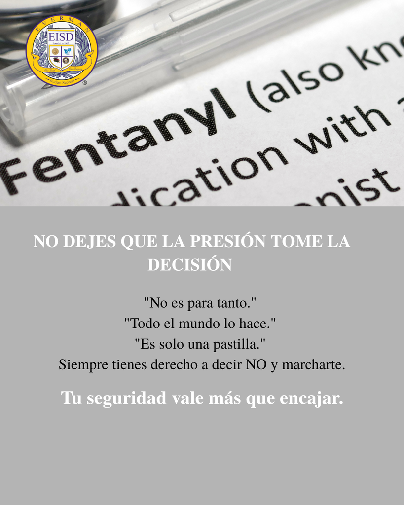 Spanish "It's no big deal." "Everyone is doing it." "It's just one pill." You always have the right to say NO and walk away.